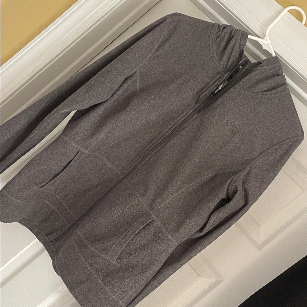 The North Face full zipper fleece hooded jacket